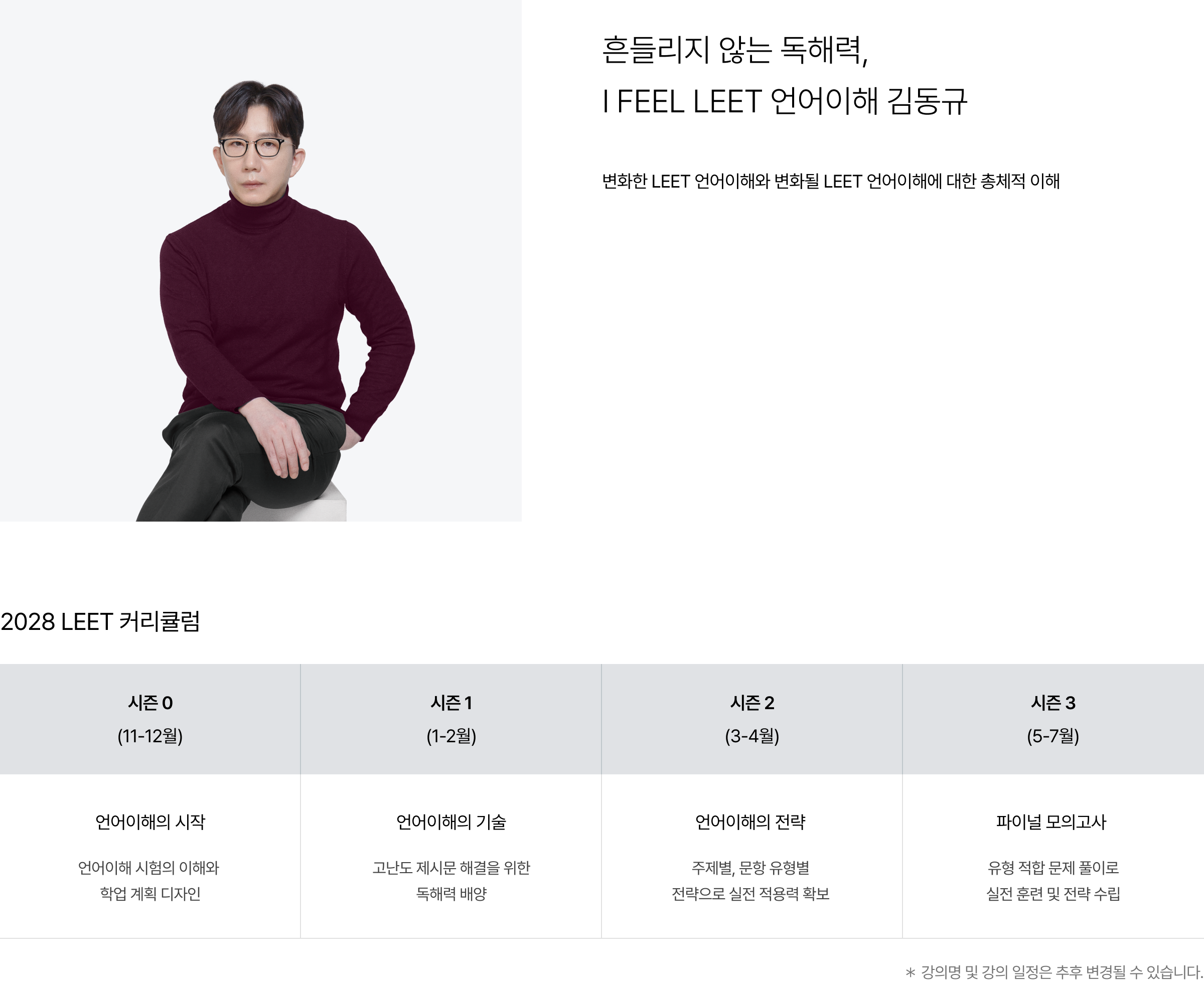 흔들리지 않는 독해력, I FEEL LEET 언어이해 김동규