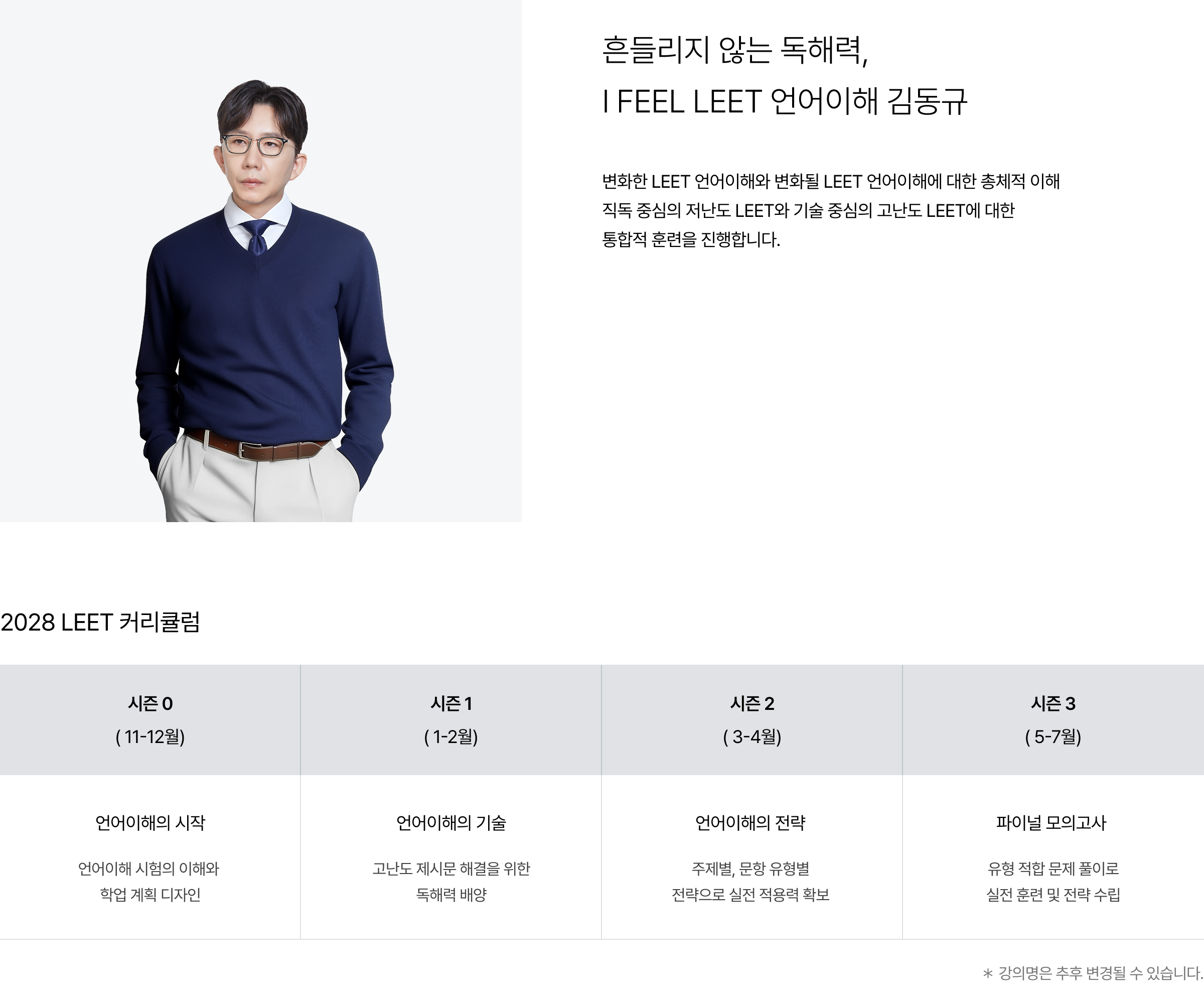흔들리지 않는 독해력, I FEEL LEET 언어이해 김동규
